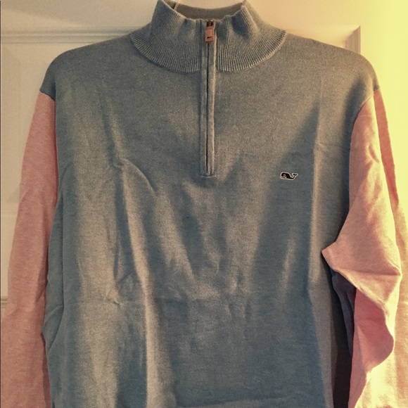 Vineyard Vines Other - Men’s Vineyard Vines Light Blue/Pink Quarter-Zip